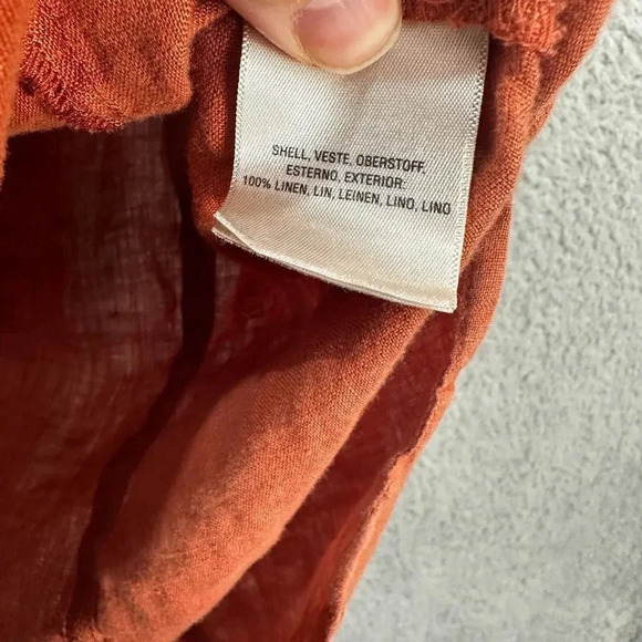 Holding Horses anthropologie top womens small burnt orange tunic oversized boho - Picture 10 of 13